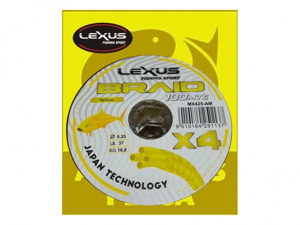 MULTI LEXUS BRAID 4X 0,14 x 100 MTS - MX414 - LEXUS