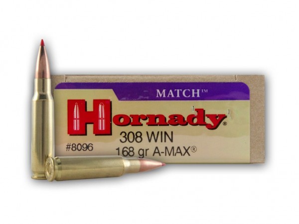 MUNICION C. 308 HORNADY 168 GR A MAX SPF - 80964 - HORNADY